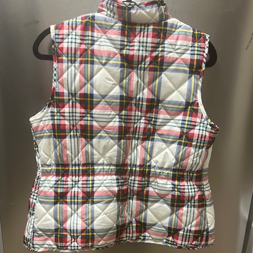 St. John Multicolor Plaid Quilted Vest - Picture 2 of 4